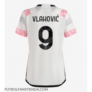 Juventus Dusan Vlahovic #9 Segunda Equipación Mujer 2023-24 Manga Corta